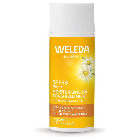 WELEDA Edelweiss UV Protect Milk Limited Edition, 90ml (Fresh Citrus)