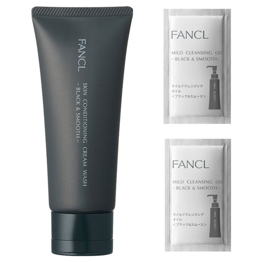 FANCL Skin Conditioning Face Wash Black & Smooth Set, 90g