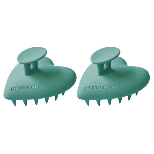 Of cosmetics Head Spa Brush Fit 2-Piece Set (Ash Green)