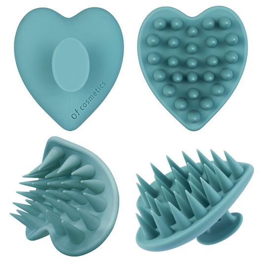 Of cosmetics Head Spa Brush Fit 2-Piece Set (Ash Green)