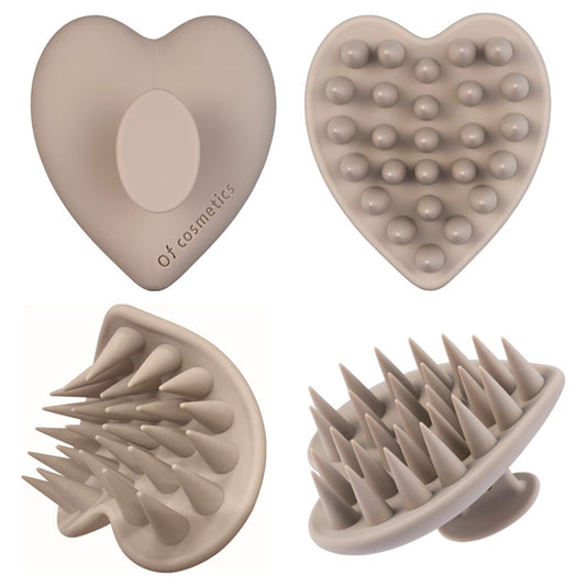 Of cosmetics Head Spa Brush Fit 2-Piece Set (Greige)