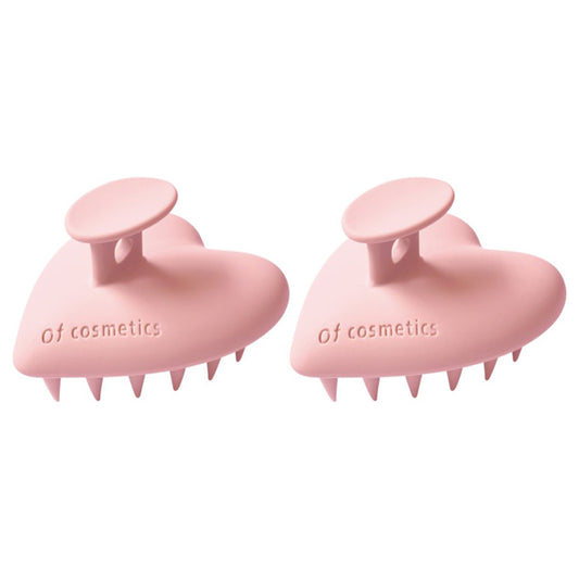Of cosmetics Head Spa Brush Fit 2-Piece Set (Dusty Pink)