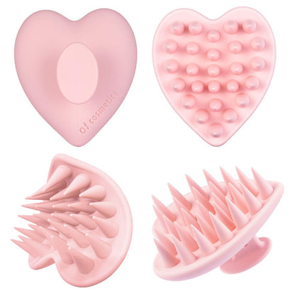 Of cosmetics Head Spa Brush Fit 2-Piece Set (Dusty Pink)