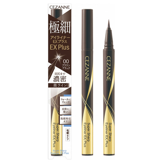 CEZANNE Ultra-Fine Eyeliner EX Plus (00 Brown Black)
