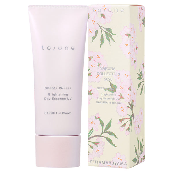 to/one Brightening Day Essence UV SPF50+ PA++++ (SAKURA in Bloom), 40g