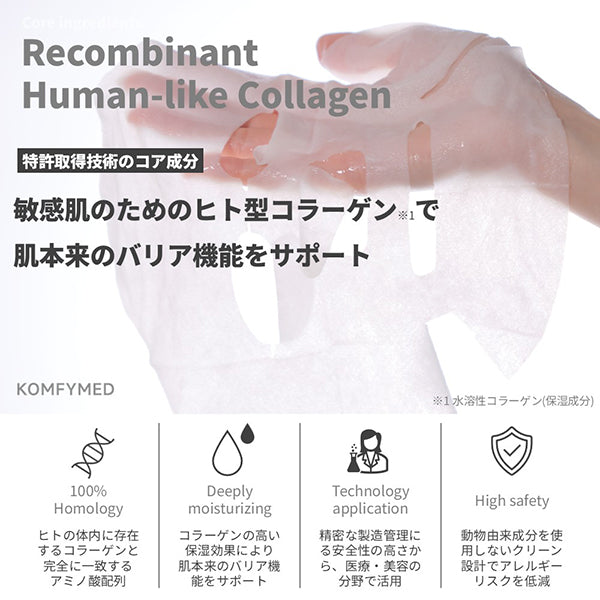 KOMFYMED Collagen Repair Mask, 30g x 5 masks