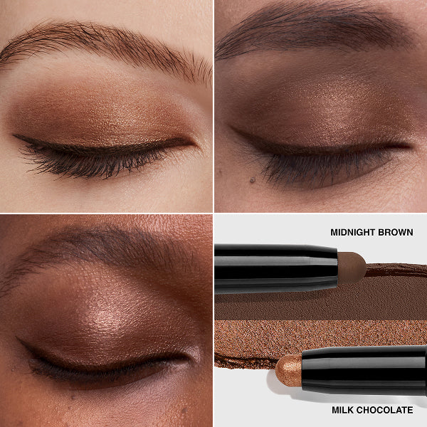 BOBBI BROWN Long-Wear Dual-Ended Cream Shadow Stick (Milk Chocolate/Midnight Brown)