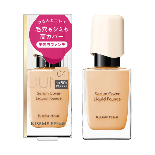 KISSME FERME Serum Cover Liquid Foundation (04 Warm Ochre), 28g