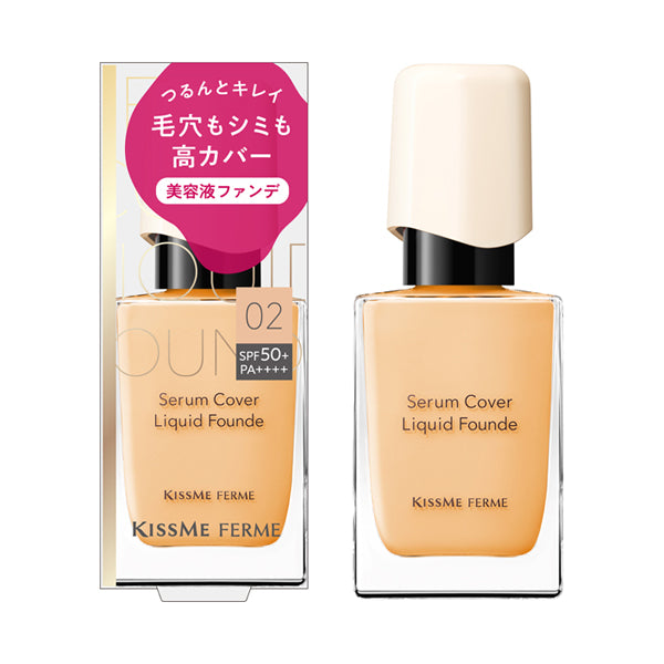 KISSME FERME Serum Cover Liquid Foundation (02 Ochre), 28g
