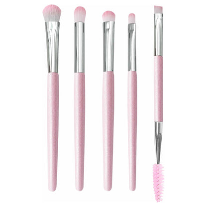 Studio17 Eye Makeup Brush Set (Pink), 5 Brushes + Pouch