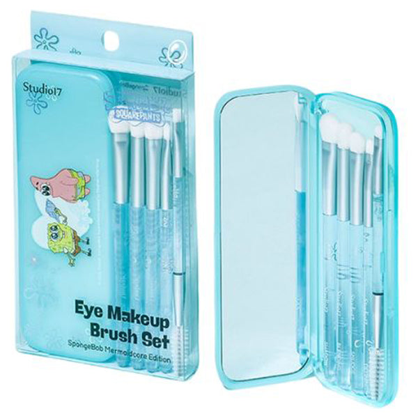 Studio17 SpongeBob Eye Makeup Brush Set, 5 Brushes + Pouch