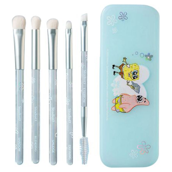 Studio17 SpongeBob Eye Makeup Brush Set, 5 Brushes + Pouch