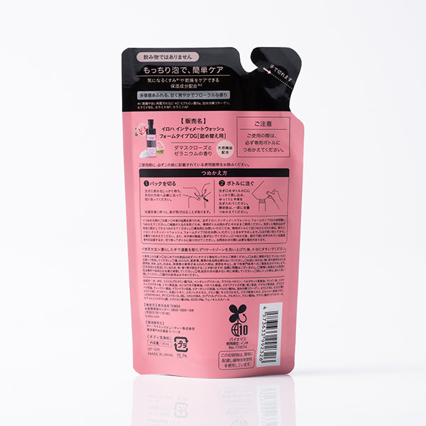iroha INTIMATE CARE iroha Intimate Wash Foam Type Refill (Damask Rose & Geranium), 135ml