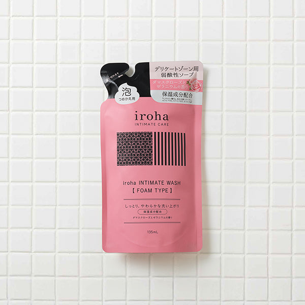 iroha INTIMATE CARE iroha Intimate Wash Foam Type Refill (Damask Rose & Geranium), 135ml
