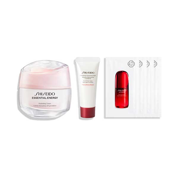 SHISEIDO Essential Energy Hydrating Cream Limited Set, 50g, 15g, 1.5ml×4 packets (Floral Citrus)