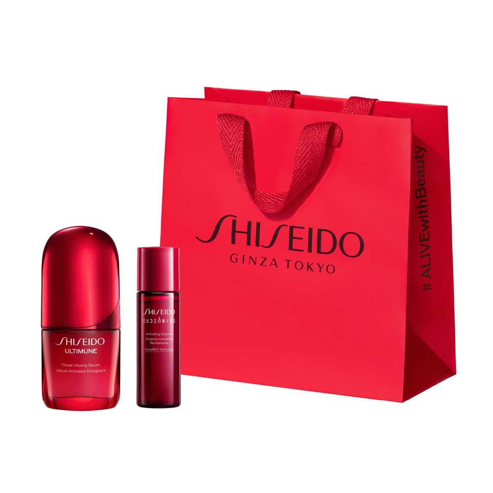 SHISEIDO Ultimune Limited Set Power Infusing Serum, 30ml, 30ml (Green Floral)