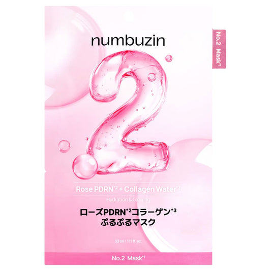 numbuzin Rose PDRN Collagen Plumping Mask 2, 1pc