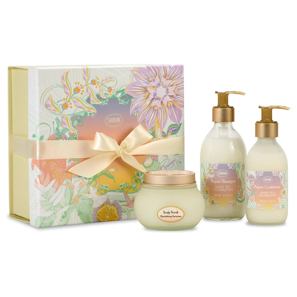 SABON 3STEP Hair Care Kit White Tea Celebration, 300g, 290ml, 190ml