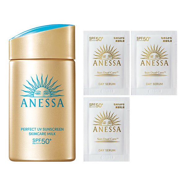 ANESSA Perfect UV Skincare Milk NA Limited Set, SPF50,, 60ml, 0.5ml×3 (Fruity Floral)