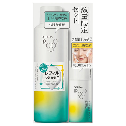 Sofina Base Care Serum Refill + Mini Foam Cleanser Set, 180g, 30g