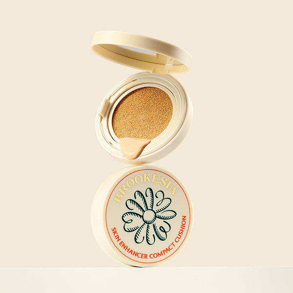BROOKESIA Skin Enhancer Compact Cushion Glow (01 Pale Peach), 12g