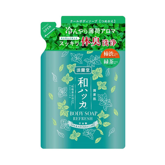 Junsuhada Japanese Mint Cool Body Soap Refill, 380ml