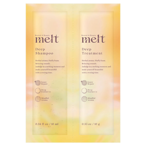 melt Deep Shampoo & Treatment Pillow Set, 10ml, 10g