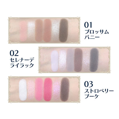 FlowerKnows Bunny Garden Tales Rococo Chiffon Eye Palette (03 Strawberry Bouquet)