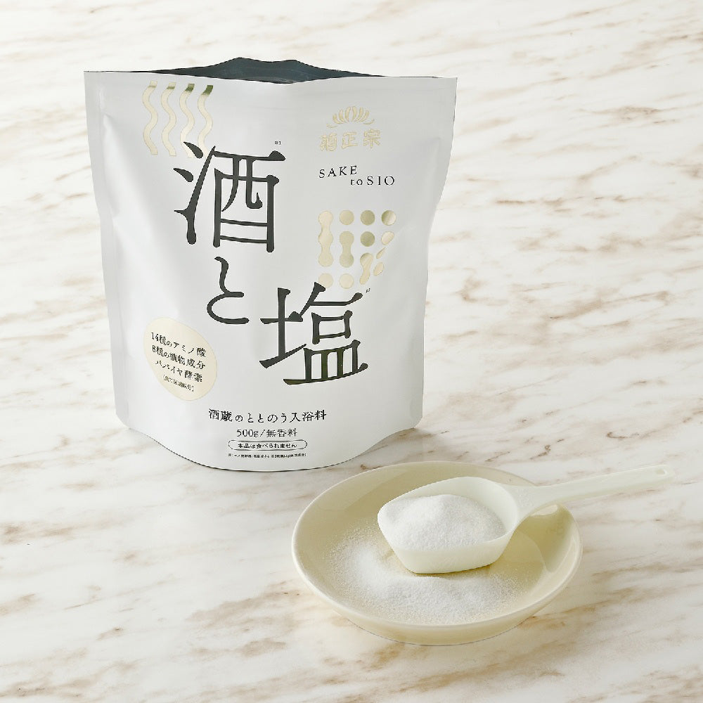 Kiku-Masamune Sake Brewery Balancing Bath Additive Sake & Salt, 500g
