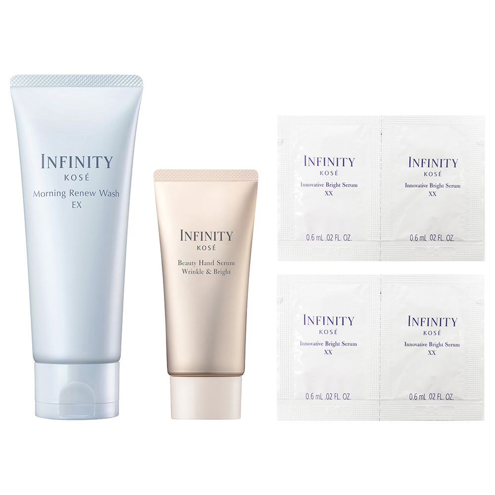 INFINITY Beauty Hand Serum Wrinkle & Bright + Morning Renew EX Trial Set, 55g