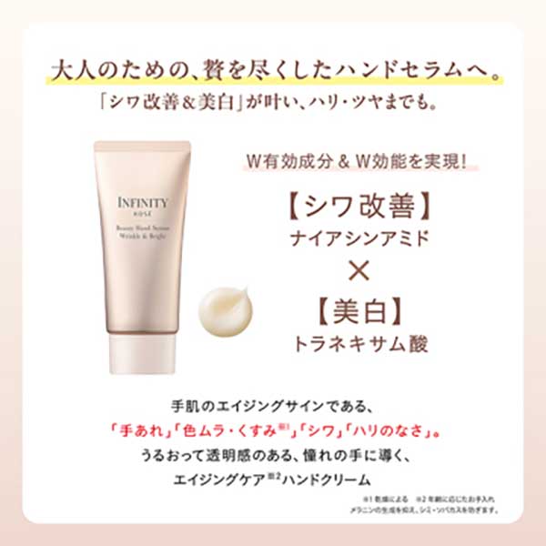 INFINITY Beauty Hand Serum Wrinkle & Bright + Morning Renew EX Trial Set, 55g