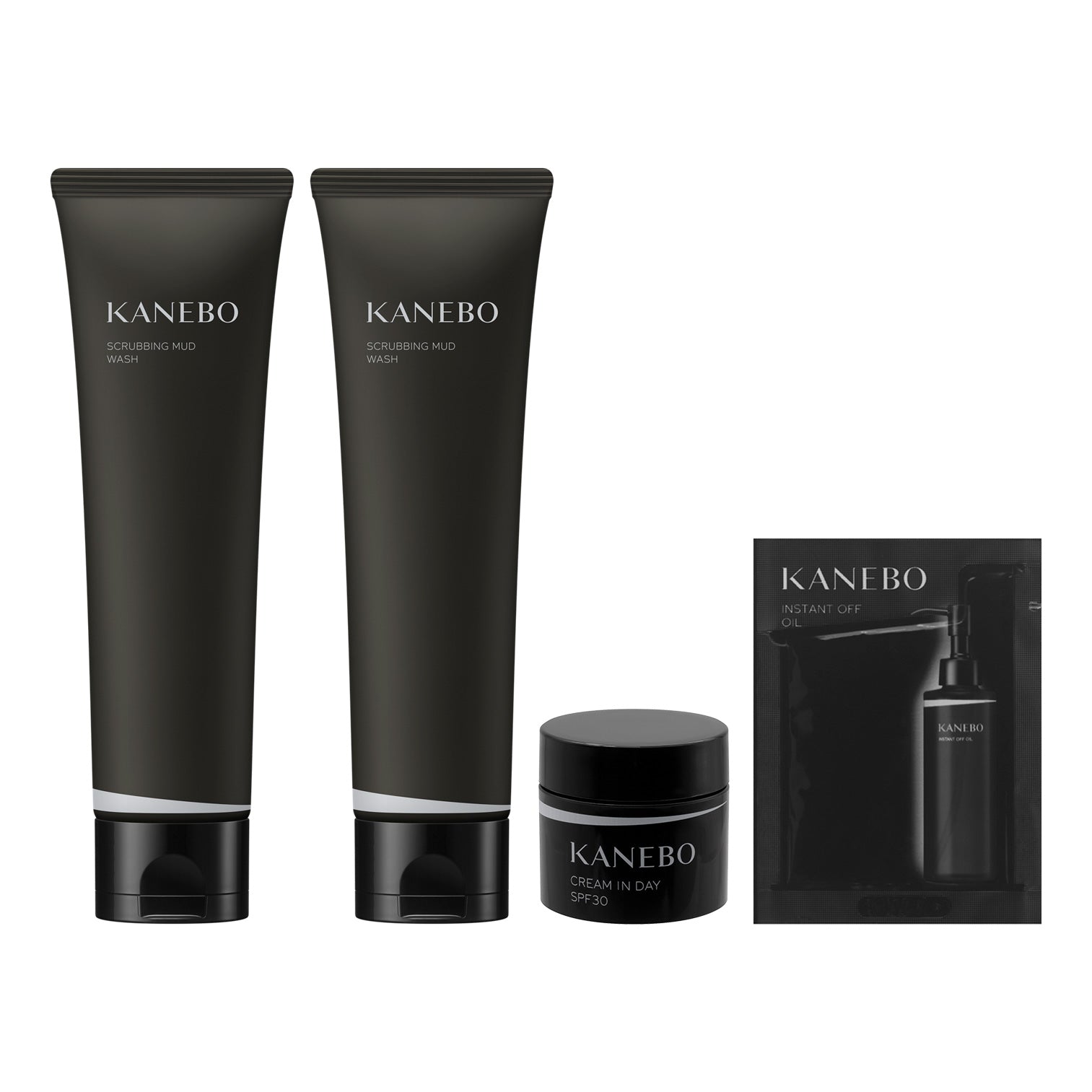 KANEBO Scrubbing Mud Wash Duo Set, 130g (Fruity Floral)