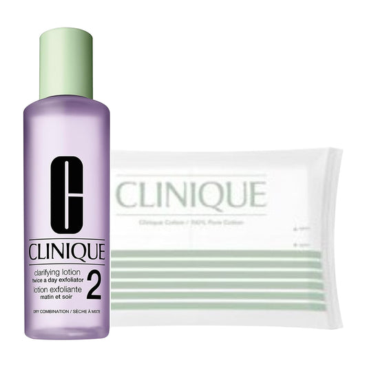 CLINIQUE Clarifying Lotion 2 400ml with Cotton Pads, 400ml