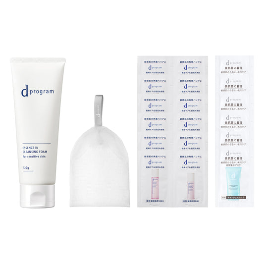 d program Essence In Cleansing Foam Limited Set, 120g (Fragrance-Free)