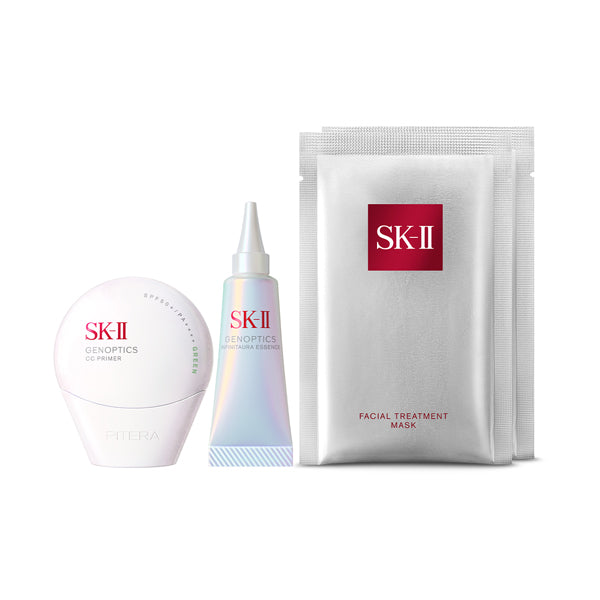 SK-II Genoptics CC Primer & Whitening Essence First Trial Kit (Mint Green), 30g