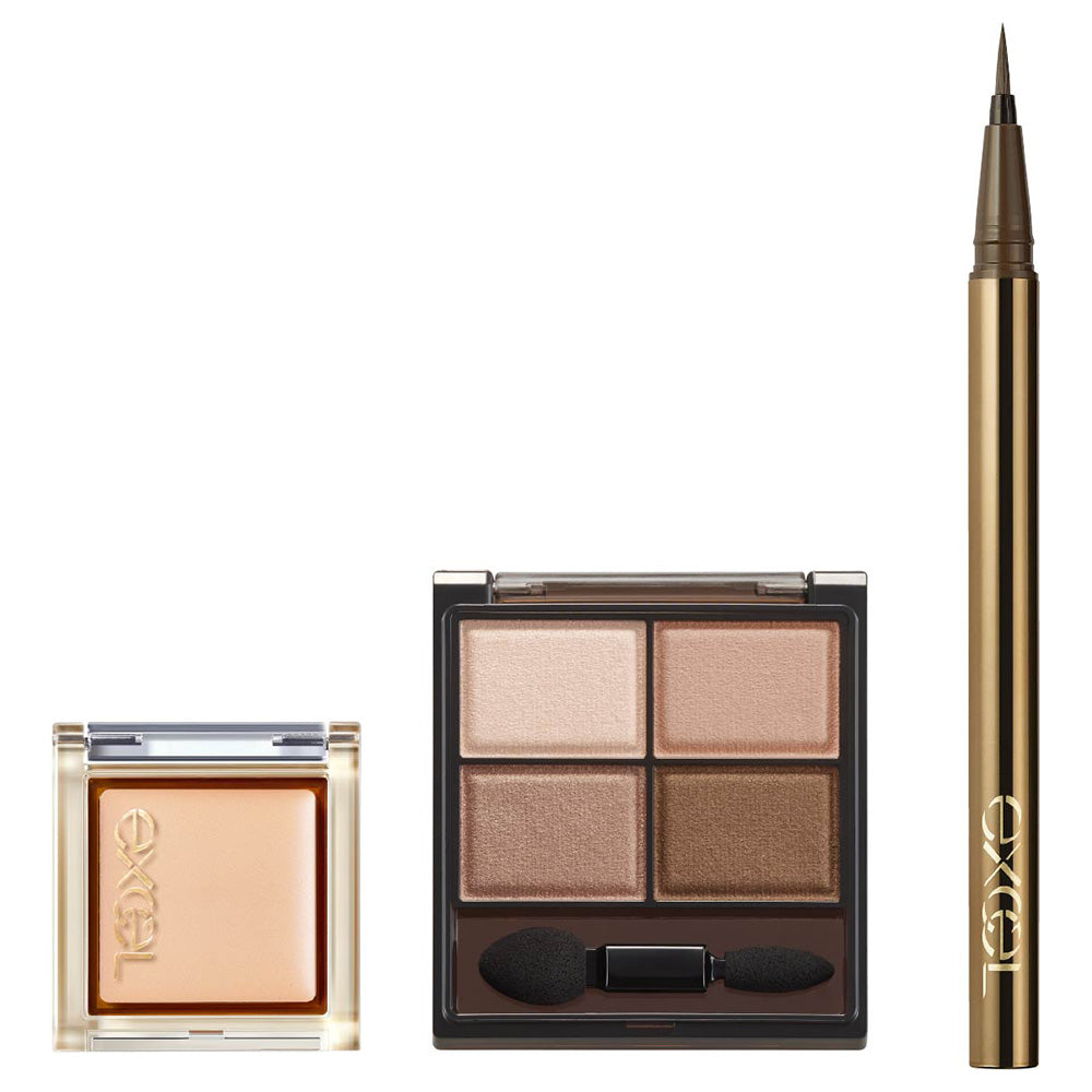 excel Skinny Rich Shadow N Eye Makeup Set SK01 (SK01 True Brown)