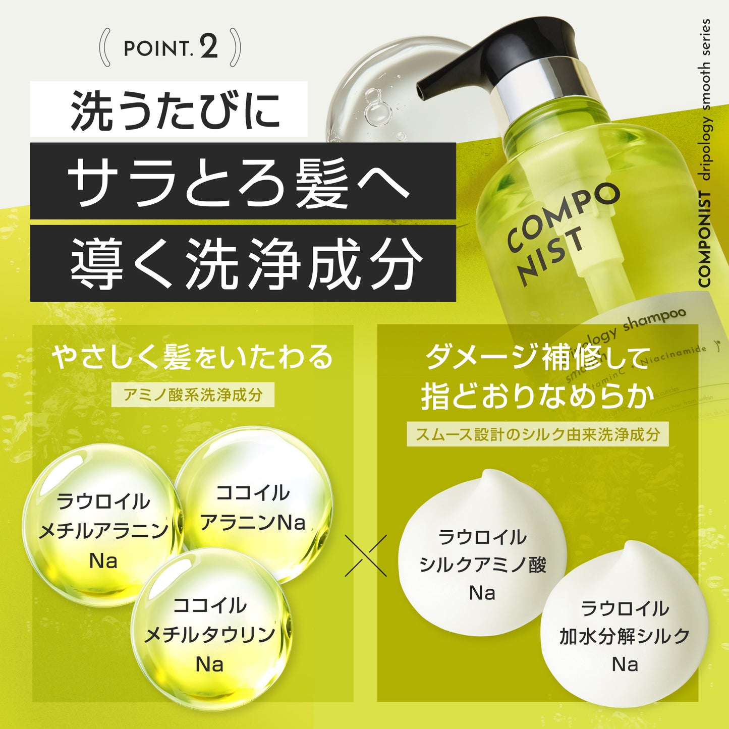 COMPONIST Dripology Shampoo Smooth Refill (Bergamot & Linen), 380ml