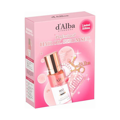 d’Alba Professional Hair Oil Serum & Mini Comb Keychain Set, 75ml