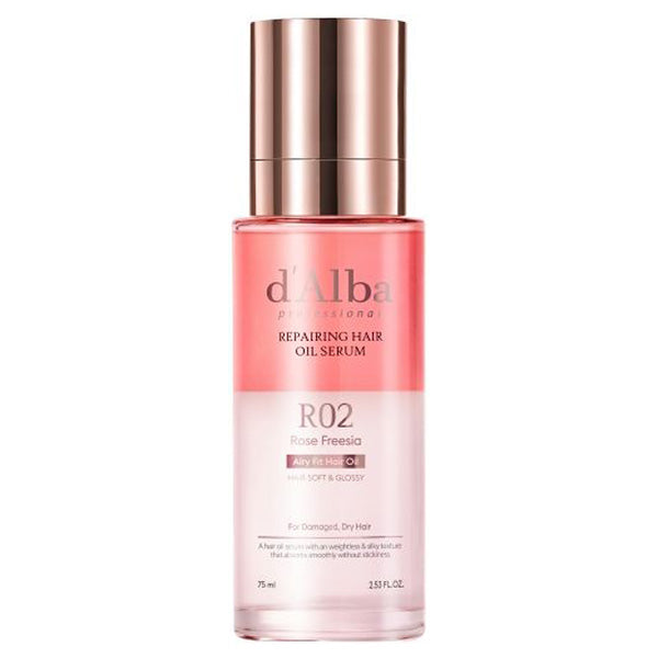 d’Alba Professional Hair Oil Serum & Mini Comb Keychain Set, 75ml