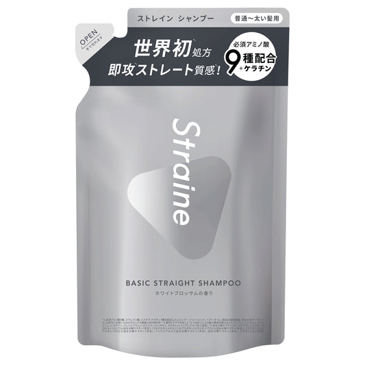 Straine BASIC STRAIGHT Shampoo Refill, 400ml (White Blossom)