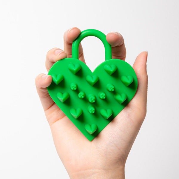 Sinn Purete’ Heart Lock Scalp Brush Set (Green)