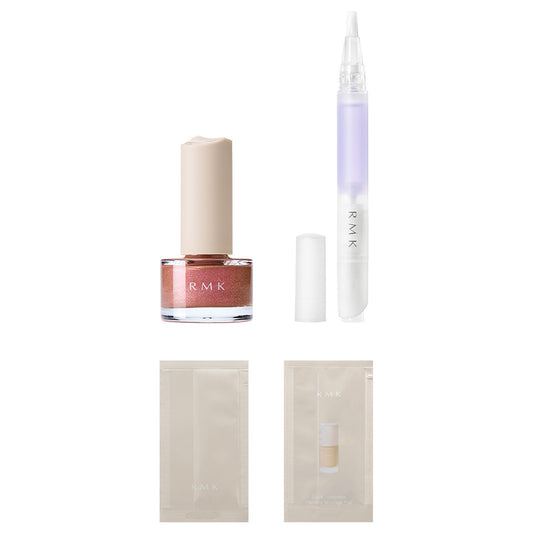 RMK Shine Lash Nail Color 14 Special Set (14 Hologram Rose)