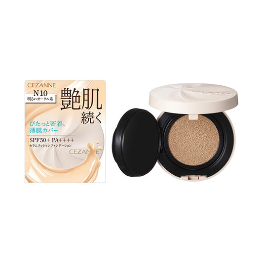 CEZANNE Serum Cushion Foundation SPF50+ PA++++ (N10 Light Ochre)