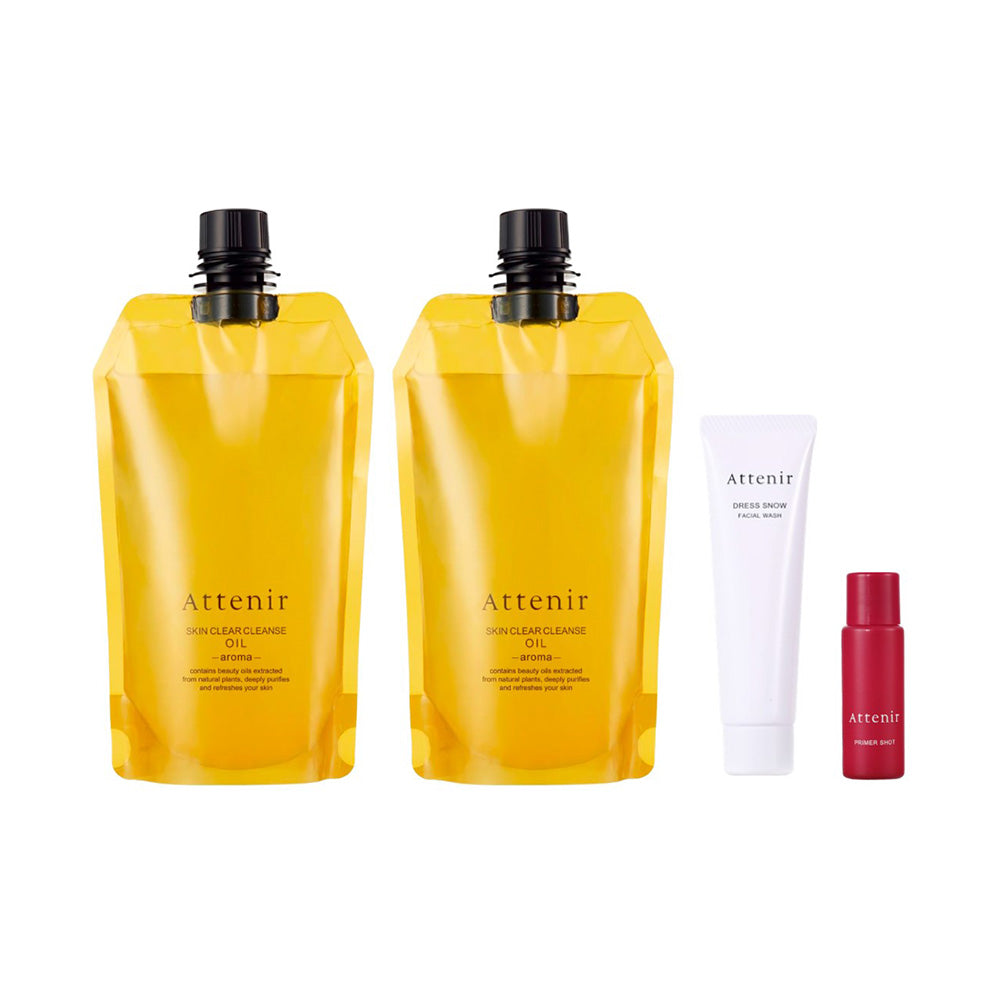 Attenir Cleansing Aroma Eco Refill x2 & Facial Wash/Booster Mini Set, 350ml