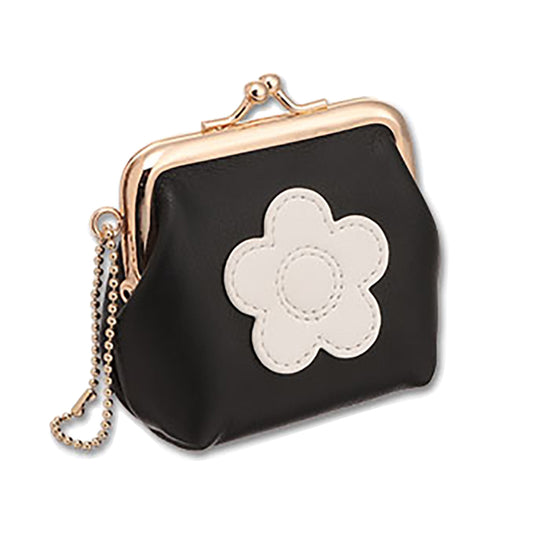 MARY QUANT Simple Daisy Mark 2 Mini Pouch (Black × White)