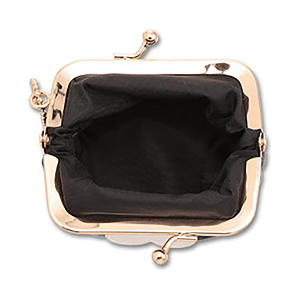 MARY QUANT Simple Daisy Mark 2 Mini Pouch (Black × White)