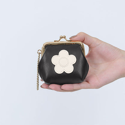 MARY QUANT Simple Daisy Mark 2 Mini Pouch (Black × White)