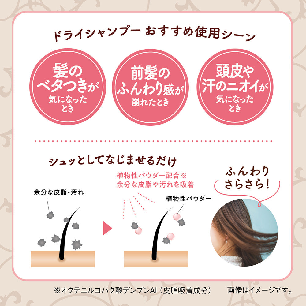 Momori Fluffy Smooth Dry Shampoo Mini (Peach Tea & Neroli), 45g