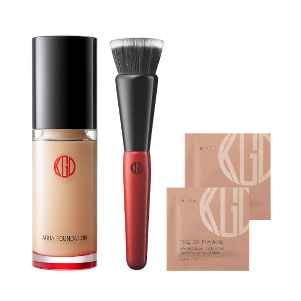 Koh Gen Do Aqua Foundation Brush Set Limited Edition (012 Pink Ochre), 30ml
