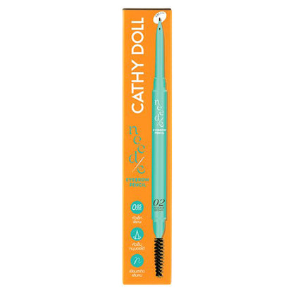 CathyDoll Needle Eyebrow Pencil (02 NATURAL BROWN)